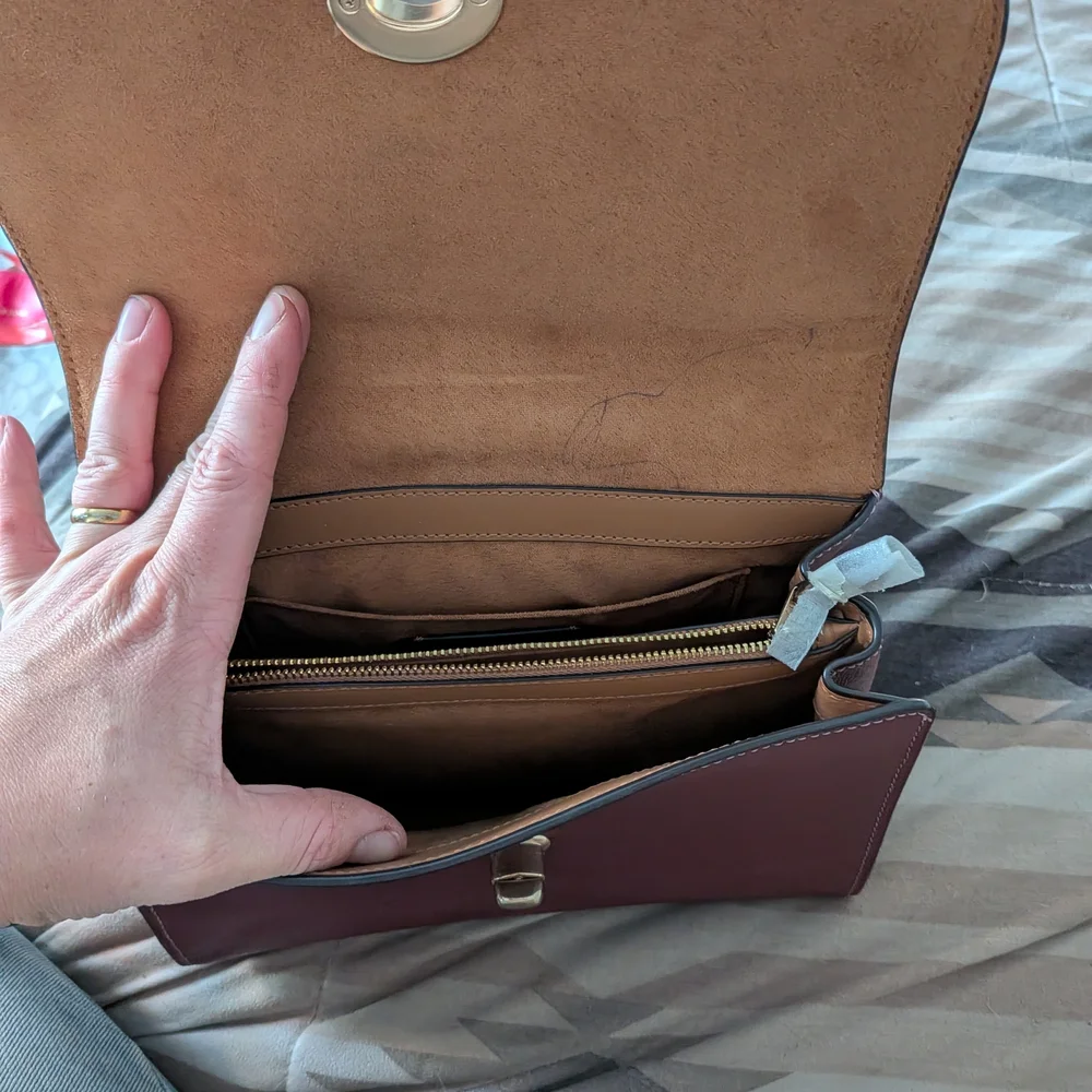 Coach Burgundy Crossbody Bag - Picture 7 of 8